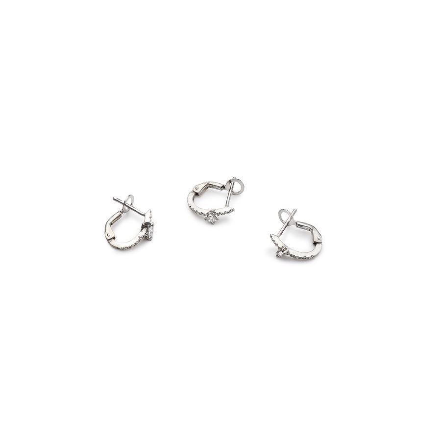 Three mini gold hoop earrings BALANCE | SET 3 OVAL XSAU18B CT 0,41